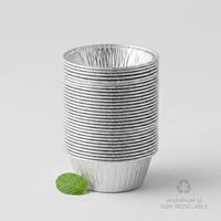 Moldes Redondos Desechables de Papel de Aluminio para Alimentos, Tamaño Mini, Bandejas para Tartaletas, Moldes para Hornear Tartas de Huevo, Moldes para Pastel de Queso, Paquete de Moldes para Hornear Tartas