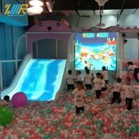 Toboggan interactif de projection pour parc d'attractions, équipement de jeu interactif d'intérieur pour enfants avec projecteur