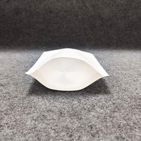 White Kraft Paper Aluminum Foil Laminated Plain Stand up Resealable Ziplock Heat Seal Packet Food Pouch Bag