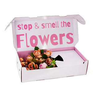 Boîtes d'expédition personnalisées en gros avec logo, boîtes d'emballage pour fleurs roses - Product Image 1