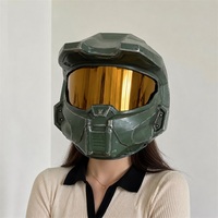 Casque de jeu de rôle Halo avec masque facial visible, couleur personnalisable. Fournitures pour événements et fêtes.