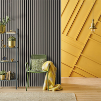 Échantillon gratuit, vente chaude, panneau mural en bois massif, panneau rond de petite taille en bois écologique co-extrudé, décoration intérieure, plafond, hôtel