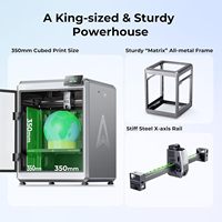 Creality untuk Printer 3D K2 Plus-Pencetakan Multi-warna CFS Maks 600mm/s Kamera AI Ganda Perataan Otomatis Penuh 350x350x350mm