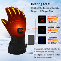 Gants de ski chauffants électriques rechargeables à écran tactile pour la conduite de moto et de motoneige, confortables et pratiques