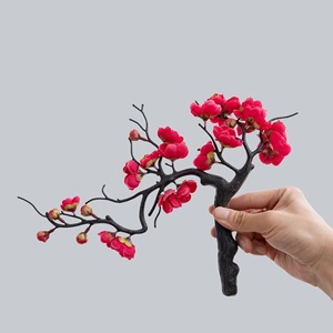 ดอกพลัมประดิษฐ์ CallaFloral กิ่งเดี่ยว สีแดง ขาว ชมพู ชมพูอ่อน ผ้าทอแบบแพน สำหรับตกแต่งงานแต่งงาน - Product Image 2
