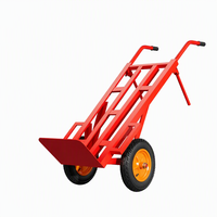 Chariot à main industriel en acier robuste haute capacité avec roues pneumatiques de 10 pouces, pliable, avec pieds stabilisateurs OEM
