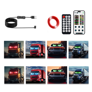สินค้าใหม่ 12-24V DC 12*59.5ซม. จอแสดงผล LED RGB แบบยืดหยุ่น แผงพิกเซลเมทริกซ์ ใช้ได้กับรถยนต์ทั่วไป ไฟวงแหวนอเนกประสงค์ - Product Image 5