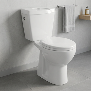 Inodoro Moderno de Cerámica Blanca de Dos Piezas con Doble Descarga, Montado en el Suelo, Ecológico, para Villa, con Certificación ISO9001 - Product Image 2