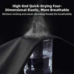 Мужской летний спортивный комплект: леггинсы и футболка с длинным рукавом 2-в-1, быстросохнущий, высокоэластичный, для бега, баскетбола, фитнеса - Product Image 2