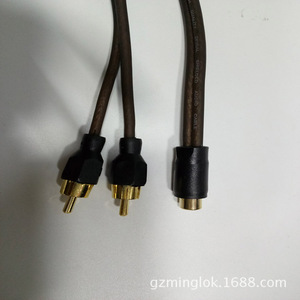 <b>Rca</b> <b>Audio</b> <b>Cable</b> 1 To 2 Splitter Pure Copper Male Female Connector For Car <b>Audio</b> Amplifier Wiring - Product Image 5