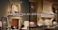 Cheminée en marbre blanc de style européen, durable et écologique, en pierre de marbre, pour l'intérieur et l'extérieur, pour jardin, parc, hôtel