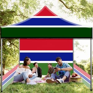 Tienda de campañ<span class=keywords><strong>a</strong></span> con bandera de <span class=keywords><strong>Gambia</strong></span> Montaje simple y rápido Ideal para <span class=keywords><strong>viajes</strong></span> de campamento cortos y relajación al aire libre - Product Image 5