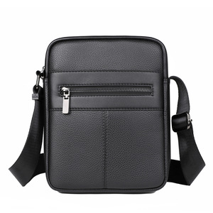Sac à bandoulière en cuir PU OEM pour hommes, sac messager d'affaires en cuir de vache véritable, sac bandoulière réglable, sac à bandoulière tendance - Product Image 6