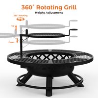 Brasero en fonte facilement assemblable, foyer extérieur en acier pour barbecue et fêtes, durable et portable