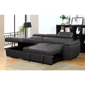 Tianhang divano componibile all'ingrosso Set di mobili fornitura diretta in fabbrica divano in tessuto a forma di L per la casa con divano ottomano Cum Bed