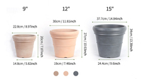 Pots de fleurs en plastique bon marché en gros, grands, modernes, minimalistes, avec trou de drainage, pour la décoration des plantes à la maison et au jardin