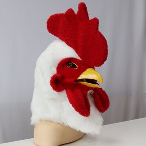 หน้ากากไก่โพลีเอสเตอร์เหมือนจริง พร้อมขากรรไกรขยับได้ ดวงตา LED เป็นมิตรกับสิ่งแวดล้อม ใช้ซ้ำได้ ปิดคลุมทั้งใบหน้า สำหรับงานปาร์ตี้ฮาโลวีนสำหรับผู้ใหญ่ - Product Image 4