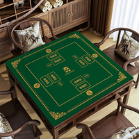 Nappe de table de mahjong imprimée sur quatre côtés, tapis de table doux et insonorisant, résistant à l'usure, pour le divertissement mahjong