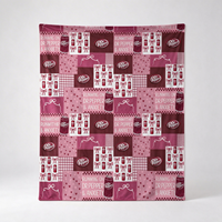 Selimut Dekorasi Rumah Bermotif Cantik untuk Semua Musim, Bahan Jacquard Solid Bergaris, Hiasan Pita Cherry, Motif Bunga, Lembut, Nyaman, dan Berbulu Halus
