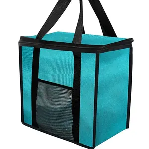 قابلة لإعادة الاستخدام الحرارية معزول البقالة Noven المنسوجة مبرد مقاوم للمياه الغداء حقيبة توصيل حمل للأغذية