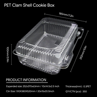 Récipient alimentaire jetable en plastique PET transparent personnalisé rectangle pliant conservation classique