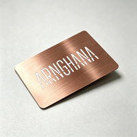 Carte de visite personnalisée en métal vierge, aluminium, acier inoxydable, cuivre, logo personnalisé, service de conception gratuit, vente en gros, OEM