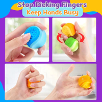 Jouets sensoriels texturés en silicone, cube anti-stress, balle anti-stress pour la thérapie de l'autisme, TDAH, adultes, enfants, jouets éducatifs Montessori