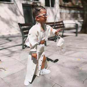 King Mcgreen Star, novedad de verano, camisa corta con <span class=keywords><strong>tirantes</strong></span> para niñas, <span class=keywords><strong>Top</strong></span> + Pantalones de pierna ancha estampados, conjunto de 2 piezas, ropa informal para niños - Product Image 2