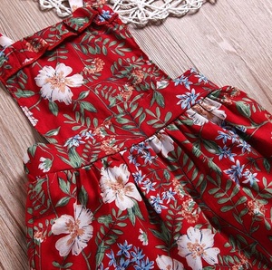 Alta cantidad <span class=keywords><strong>flor</strong></span> chica vestido Halter vestido para las niñas <span class=keywords><strong>boutique</strong></span> de bebé niña vestido de verano - Product Image 3