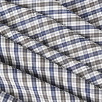 Tissu de Chemise Natté Teint en Fil avec Effet Flammé, Design Moderne 45TC