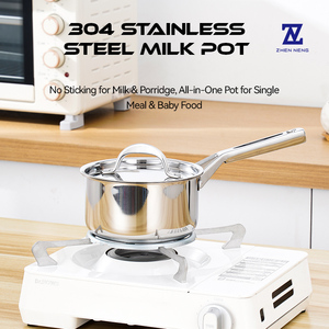 <span class=keywords><strong>Casserole</strong></span> en acier inoxydable 304 de 1,5 L, 16 cm, avec couvercle, compatible <span class=keywords><strong>induction</strong></span>, <span class=keywords><strong>pour</strong></span> lait et soupes, finition poli miroir - Product Image 3