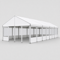 Tentes événementielles en aluminium avec toit en forme de A, intérieur à portée libre et connecteurs en acier galvanisé pour lieux événementiels temporaires