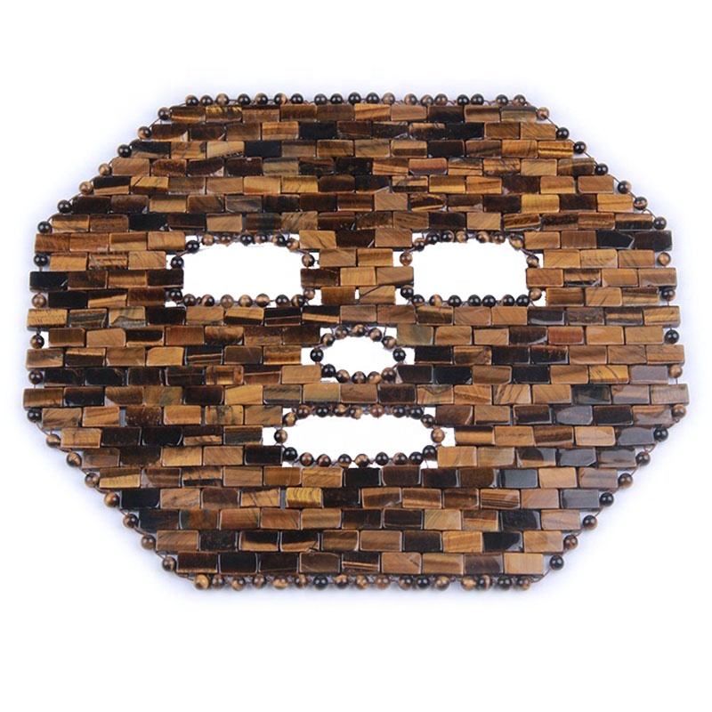 Tiger Eye Stone Face Mask
