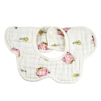 Lot de 10 bavoirs floraux super absorbants en coton biologique 100% pour bébés filles, jetables et lavables, fermeture à boutons, imprimé rose
