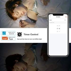 Tuya <span class=keywords><strong>Smart</strong></span> <span class=keywords><strong>GU10</strong></span> LED RGB C + W Lámparas regulables blancas para control de aplicación Bluetooth con vida inteligente para el hogar y el hotel Proyector alimentado por CA - Product Image 2