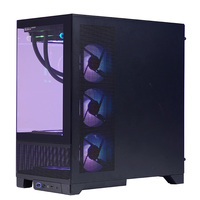 Boîtier d'ordinateur de jeu Micro ATX blanc avec panneau en verre, tour moyenne, 3 ventilateurs avant