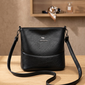 New Lady Fashionable Vintage Simple Solid Color Women's Shoulder/Crossbody Bag <b>ZIP</b> Closure PU Material Single Autumn Spring All - Product Image 2