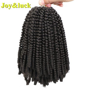 Bán Buôn Bím Tóc Tổng Hợp Extension 12 Inch Kinky Xoăn Crochet Bện Bện 30 Rễ Mềm Màu Mùa Xuân Xoắn Tóc - Product Image 5