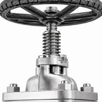 Vanne à opercule industrielle manuelle à bride en acier inoxydable LUOKEFM Z41W CF8 PN16 avec joint métallique - Plage de température de -20 à 425 °C