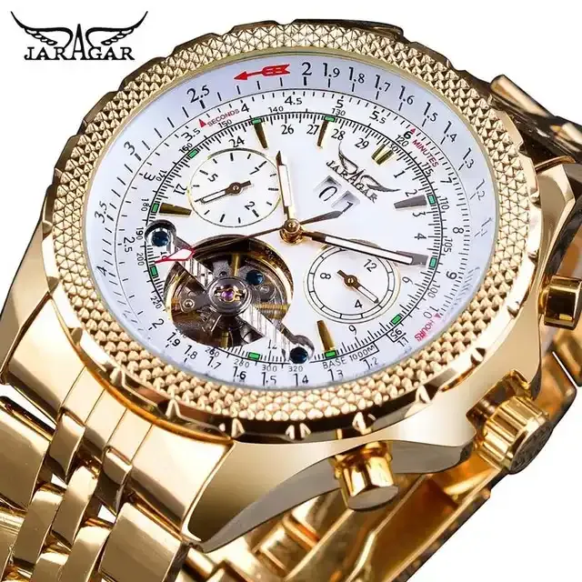 Jaragar 034 Luxury Watch Fashion Waterproof Stainless Steel Band Watches New Men Wristwatch Mechanical Hot Sale Montre Homme