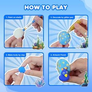 Nuovo 2025 Shell Painting Kid Set fai da te giocattoli da disegno giocattolo educativo - Product Image 5