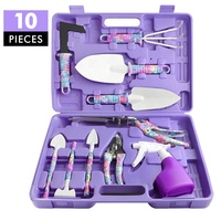Aangepaste Ontworpen 10 Pcs Rvs Indoor Tuin Tool Set Met Draagtas