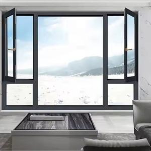 Khung hợp kim nhôm cách nhiệt hiệu quả năng lượng cao cách âm hai lớp kính nhôm cửa sổ tác động thiết kế - Product Image 6