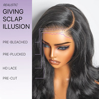 Klebefreie 7x6 HD Lace Wig aus indischem Rohhaar, Loose Body Wave Perücke, vorgeschnittene Spitze, verstellbare Echthaar-Lace-Front-Perücke