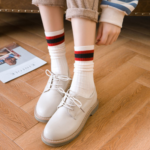 New Fashion Women's Long <strong>Socks</strong> Calf <strong>Length</strong> <strong>Knee</strong> <strong>Length</strong> <strong>Socks</strong> College Style Bright Color Solid <strong>Socks</strong> Colorful Stripes Cotton - Product Image 3