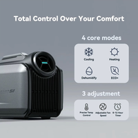 Aire Acondicionado Portátil para Camping, 5100 BTU, Frío/Calor, Frecuencia Variable, Control Remoto, Funciona con Batería, para Uso en Exteriores y Automóviles