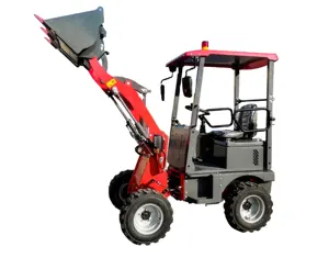 Penjualan langsung pabrik murah ember pemuat kerah depan Mini pemuat roda elektrik Diesel 500kg untuk traktor