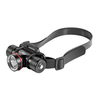Lampe frontale LED L2 pour plongée, chasse en extérieur, lampe frontale en aluminium étanche rechargeable, ensemble complet avec chargeur et batterie