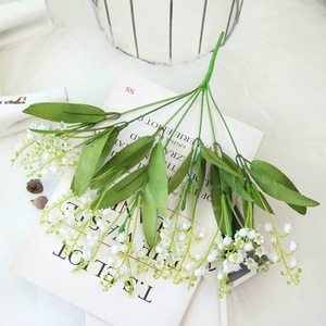 7 ramas de lirios del valle de plástico denso, ramo de campanillas artificiales, accesorios para bonsái, flores decorativas para manualidades - Product Image 5