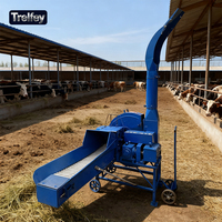 Broyeur et déchiqueteur d'ensilage robuste de 10 tonnes pour tiges de maïs, pailles de blé, herbe sèche ou humide avec sortie de soufflage haute performance